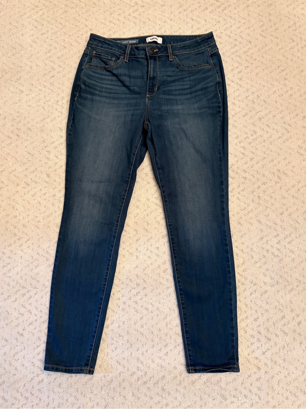 Sonoma Curvy Skinny Blue Jeans Size 12 Mid Rise Stretch Denim
